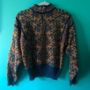 cute vintage patterned sweater